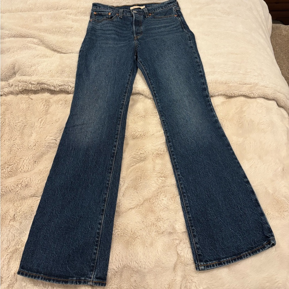 Levi's Dark Blue Flare Jeans - Wide Leg